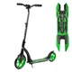 Самокат двухколесный складной Best Scooter 52266 Черный с зеленым - изображение 1