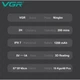 Мужская аккумуляторная электробритва на 200 минут работы VGR V-392 с USB-кабелем и LED-дисплеем для сухого и влажного бритья Синяя - изображение 2