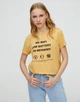 Футболка Pull & Bear блідо-жовтий з принтом CKIYY870 M - изображение 3