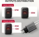 Сетевое зарядное устройство для Axagon 2x port (USB + USB-C), PD3.0/QC4+/PPS/Apple, 67W Серый (ACU-PQ67) - изображение 2