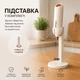 Капучінатор з підставкою, погружний потужний вспінювач молока піновзбивач, міксер для кави, спінювач на батерейках Cliton white - изображение 2