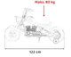 Електромотоцикл для дітей Chopper Warrior чорний PA.XB-1058.CZ (5903864944570) - зображення 15