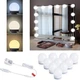 LED лампочки 10 шт для зеркала 3 режима Mirror lights-meet different питание USB HDSYR_202 - изображение 1