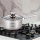 Ковш из нержавеющей стали с капсульным дном UNIQUE UN-5052 1.2 л с крышкой Silver - изображение 1