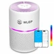 Розумний очищувач повітря WiFi з HEPA H13 99,97% CADR 90 м³/год | Smart Air Purifier з Alexa Google для кімнати до 20 м² білий - зображення 1