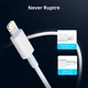 Кабель зарядки для iPhone 8/X/11/12/13/14 Pro Max кабель быстрой зарядки Type-C to Lightning шнур зарядки для айфона 1.5 м White - изображение 5