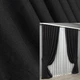 Комплект штор з льону, колекція Grand Linen 2х3м 2 шт. Колір чорний - зображення 10