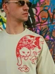 Футболка мужская оверсайз Dubhumans Japanese Tattoo Cats Таш M-L (JTC-TMO-TSH-ML) - изображение 6