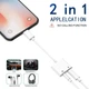 Переходник Lightning 2в1 для iPhone AUX 3.5 мм и зарядки, адаптер LF-35 - изображение 2