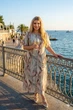 Женское платье макси мятное 56 р5201.2508 - изображение 1