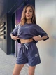 Костюм женский шорты+футболка графитового цвета 38240 42/44 - изображение 4
