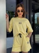 Костюм женский шорты+футболка желтого цвета 38234 42/44 - изображение 3