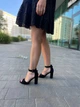 Босоножки женские летние из эко-замши на каблуке L&M F52-1 36р. черные - изображение 5