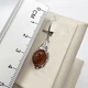 Сережки серебряные с медовым янтарем 3,15 г - изображение 5