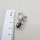 Брошка серебряная с зеленым янтарем 3,35 г - изображение 5