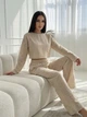 Піжама зі штанами та кофтою Comfort Set (арт. 672) - M - Бежевий - зображення 2