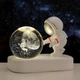 LED ночник Астронавт 3D хрустальный шар USB декоративный светильник для спальни детской комнаты и рабочего стола белый - изображение 5