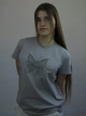 Серая футболка с вышитой бабочкой XS - изображение 8