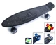 Скейтборд Penny Board Black 22” со Светящимися Колесами — Детский и Подростковый Пенни Борд Черного Цвета, Мини Круизер для Городского Катания - изображение 2