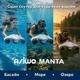 Подводный скутер ASIWO Manta — sea scooter / акваскутер с тремя режимами скорости, креплением для экшн-камеры, защитой пропеллеров, мощностью 1000 Вт, скоростью до 1.5 м/с, до 35 минут работы, глубина до 40 м, зеленый - изображение 9