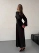 Женское шелковое платье MAXI / Черный 46-48 / BASED 0135810 - изображение 5