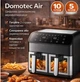 Аерофритюрниця електрична Domotec MS-3226 з сенсорним керуванням, приготування без олії, чорна, 4800 Вт (7568) - зображення 6