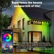 Розумне вуличне підсвічування фасаду NUERPO (30 м) , RGB, IP67 водонепроникна, Bluetooth App та музична синхронізація - зображення 8