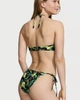 Купальник Victoria’s Secret Swim Bombshell Push-Up Longline Bikini Top Чорний з зеленим 32DD-S - зображення 5