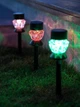Садовый LED-светильник "RGB сияние" на солнечной батарее для дачи, сада или террасы (фонарь 35 см) - изображение 4