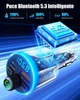 Автомобільний FM-трансмітер EOIWUY Bluetooth 5.3 — Швидка зарядка (PD 36W + QC 3.0, 54W), Hands-Free та вольтметр - зображення 3