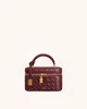 Женская сумка кроссбоди через плечо JW PEI Cleo Woven Texture Box Shape Top Handle Bag Claret (131450) - изображение 2