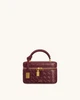 Женская сумка кроссбоди через плечо JW PEI Cleo Woven Texture Box Shape Top Handle Bag Claret (131450) - изображение 3