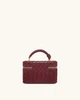 Женская сумка кроссбоди через плечо JW PEI Cleo Woven Texture Box Shape Top Handle Bag Claret (131450) - изображение 5