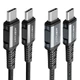 Кабель ACEFAST C1-03 Type-C to Type-C 3A, 1.2m, nylon, aluminum connectors, Black - изображение 4