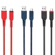 Кабель HOCO X59 USB to Micro 2.4A, 1m, nylon, TPE connectors, Black - изображение 4