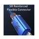Кабель Baseus Crystal Shine Series Fast Charging Data Cable USB to iP 2.4A 1.2m Blue - зображення 6