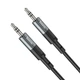 Аудіокабель HOCO UPA23 3.5mm male to 3.5mm male, nylon braid, 1m Metal Gray - изображение 7