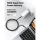 Кабель UGREEN US316 USB-C Cable Aluminum Case with Braided 2m (Black) (UGR-70429) - изображение 5