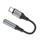Аудiокабель HOCO LS36 Type-C to 3.5 female, nylon braid, 0.12m, Black - изображение 4