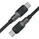 Кабель ACEFAST C10-03 Type-C to Type-C 3A, 60W, 1.2m, silicone, zinc connectors, Black - изображение 3