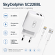 Мережевий зарядний пристрій SkyDolphin SC22EBL 10.5W 2xUSB-A 2.1A + кабель Lightning White (MZP-000162) - зображення 2
