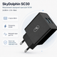 Мережевий зарядний пристрій SkyDolphin SC30 10.5W 2xUSB-A 2.1A Black (SDMZP-000169) - зображення 2