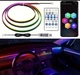 Подсветка салона авто 110см, светодиодная Bluetooth лента торпеды 12V многоцветная с пультом от USB - изображение 3
