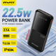 Повербанк AWEI P10K 10000 мАг 22.5 Вт швидка зарядка 2 USB та 1 Type-C чорний (10513) - зображення 3