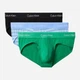 Набор трусов брифов мужских хлопковых Calvin Klein NB4388(Mardi Gras Multi) M 3 шт Зеленый/Голубой с белым/Черный (199156151145) - изображение 1