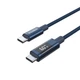 Кабель CHOETECH PD60W USB-C to USB-C Digital Display 1.2 м Nylon Blue (6932112112217) - зображення 1