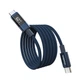 Кабель CHOETECH PD60W USB-C to USB-C Digital Display 1.2 м Nylon Blue (6932112112217) - зображення 2