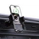 Автотримач Dudao F19 з бездротовою зарядкою 15W чорний (6977196680986) - зображення 3