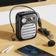Портативна колонка з гарнітурою HOCO L23 Lemony speaker with wired microphone, 5W, Black - изображение 7