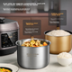 Официальная электрическая скороварка Midea из нержавеющей стали с толстым дном и без покрытия, объемом 6 л, сохраняющая вкус продуктов, большая бытовая скороварка высокого давления, умная рисоварка для 4-6 человек, электрическая рисоварка MY-C640G - изображение 10